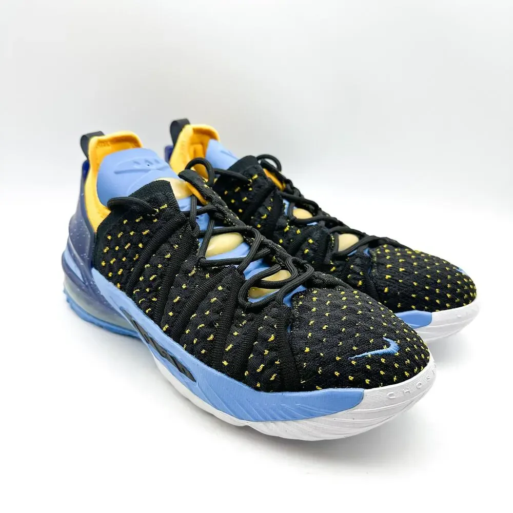 NIKE Youth LeBron 18 GS 'Lakers Heritage' Basketball Shoes 5.5Y Black Multi NWOB